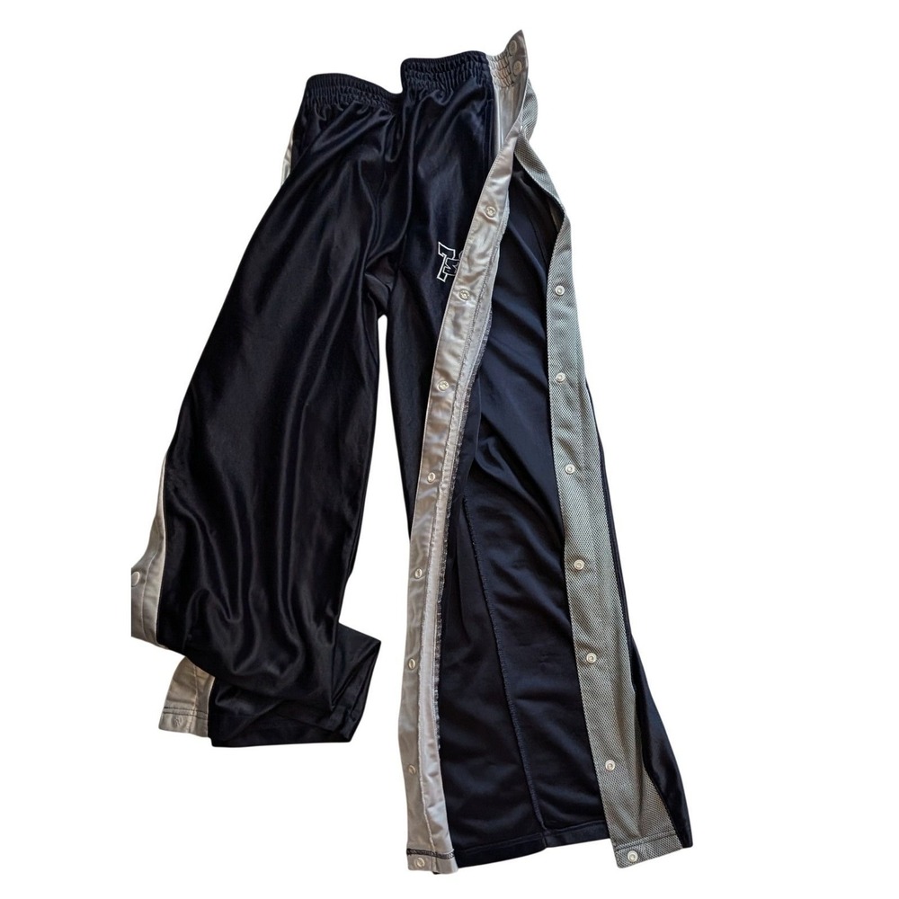 Starter 71 Mens Tear Away Track Pants Navy Blue Silver Snap Side Breakaway XL
